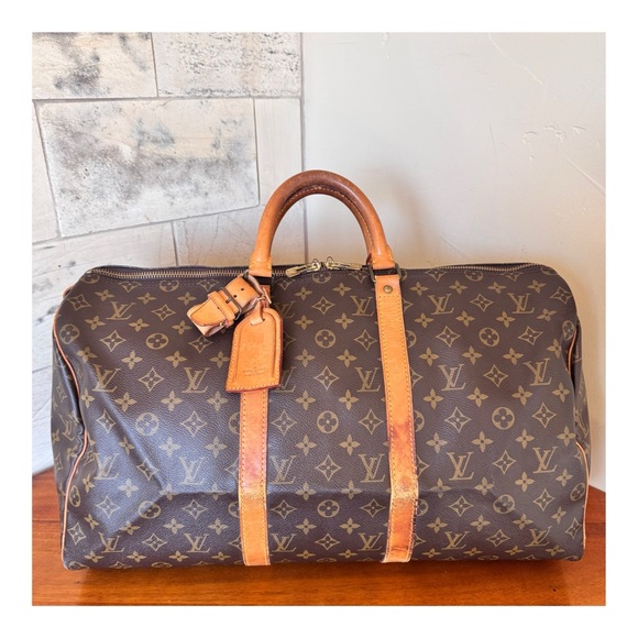 ♥️ STUNNING♥️LOUIS VUITTON KEEPALL 50 DUFFEL BAG MONOGRAM - Picture 1 of 16